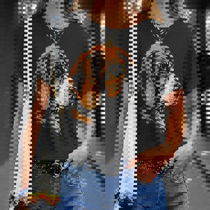 ビーグル子犬ビーグル狩猟犬かわいい犬イングリッシュビーグル Tシャツ 彼女への贈り物