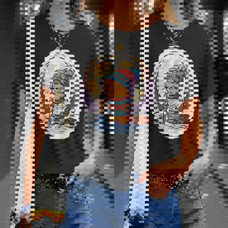 ビーバームーン 冬のワンダーランドのかわいいビーバー Tシャツ 彼女への贈り物