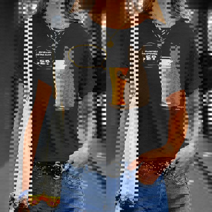 ビールをすすめるねこ2 猫 ビール Cat Beer Tシャツ 彼女への贈り物