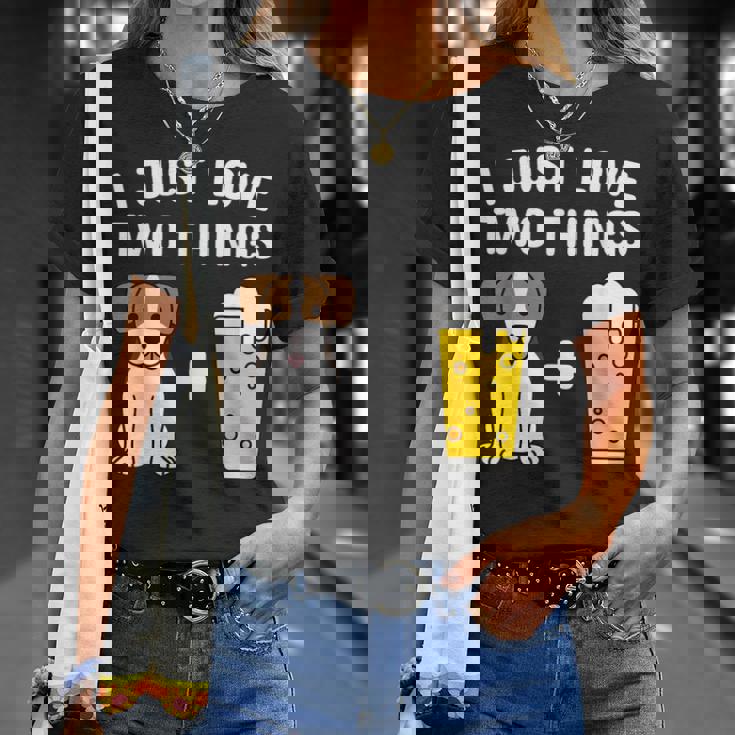 ビールジャック・ラッセル・テリア犬 Tシャツ 彼女への贈り物