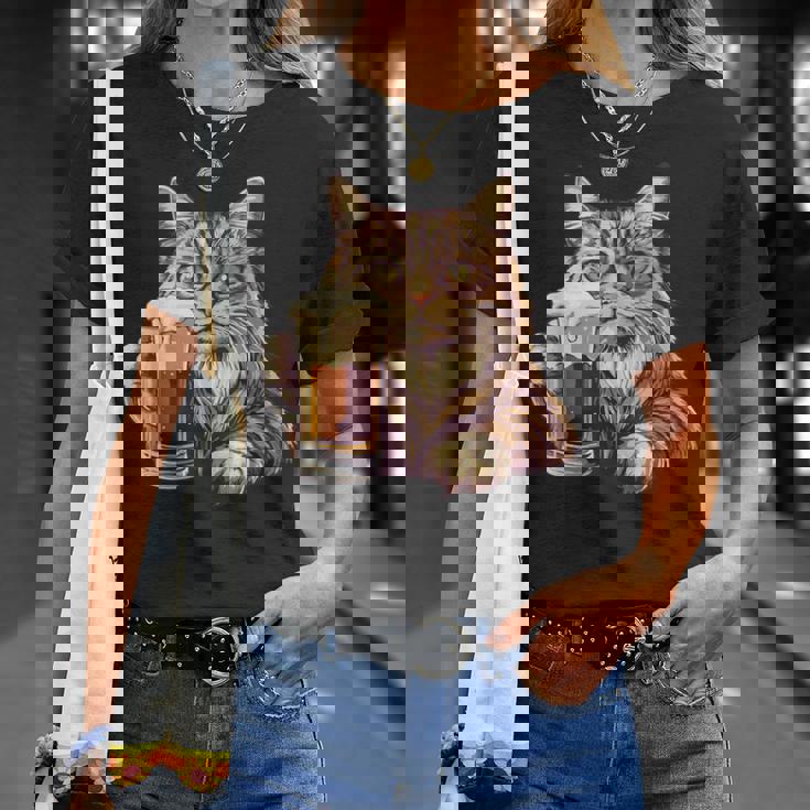 ビールジョッキ かわいい猫 Tシャツ 彼女への贈り物