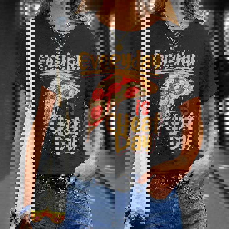 ピザ 美味しい食べ物 恋人 炭酸 不健康なダイエット チートデー Tシャツ 彼女への贈り物