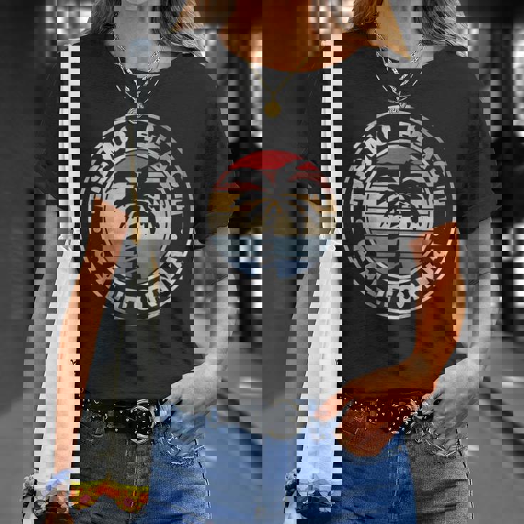 ピズモビーチ カリフォルニア サンセット ヤシの木 ビーチ レトロ Tシャツ 彼女への贈り物