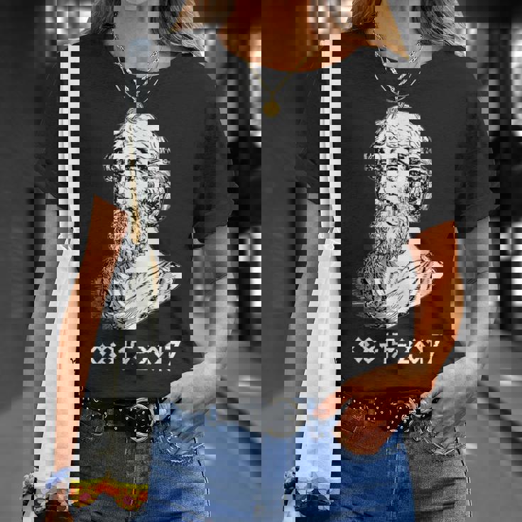 ピタゴラス ピタゴラス定理の日 2017年8月15日 Tシャツ 彼女への贈り物