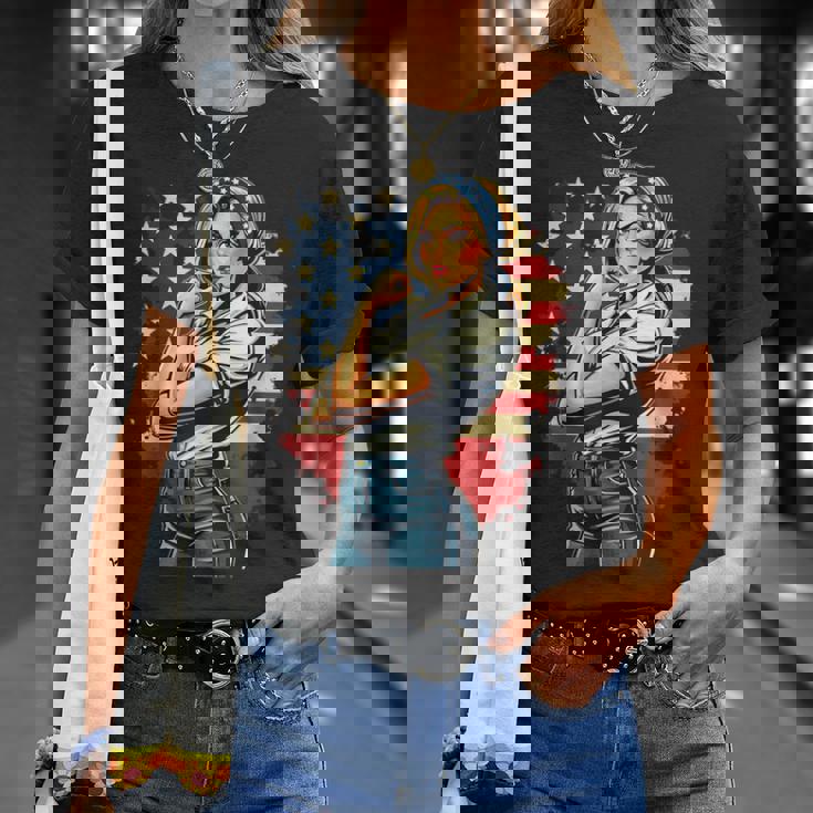 ピンアップセクシースタイルアメリカの象徴 Tシャツ 彼女への贈り物