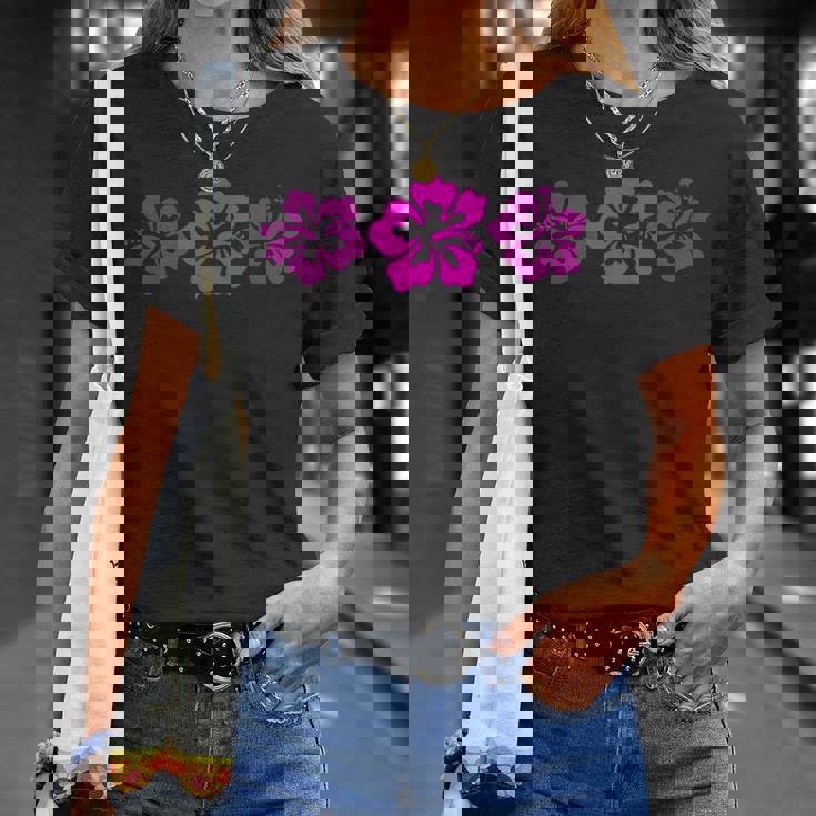 ピンク ハイビスカス フラワー ハワイアン Tシャツ 彼女への贈り物