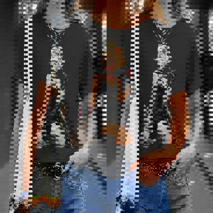 ピンナップガール ウサギ ピンナップ ヴィンテージ Tシャツ 彼女への贈り物