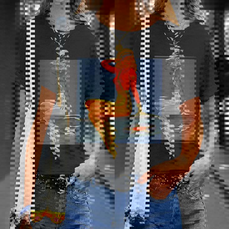 ピンナップガールww2軍空軍ポスターヴィンテージ Tシャツ 彼女への贈り物