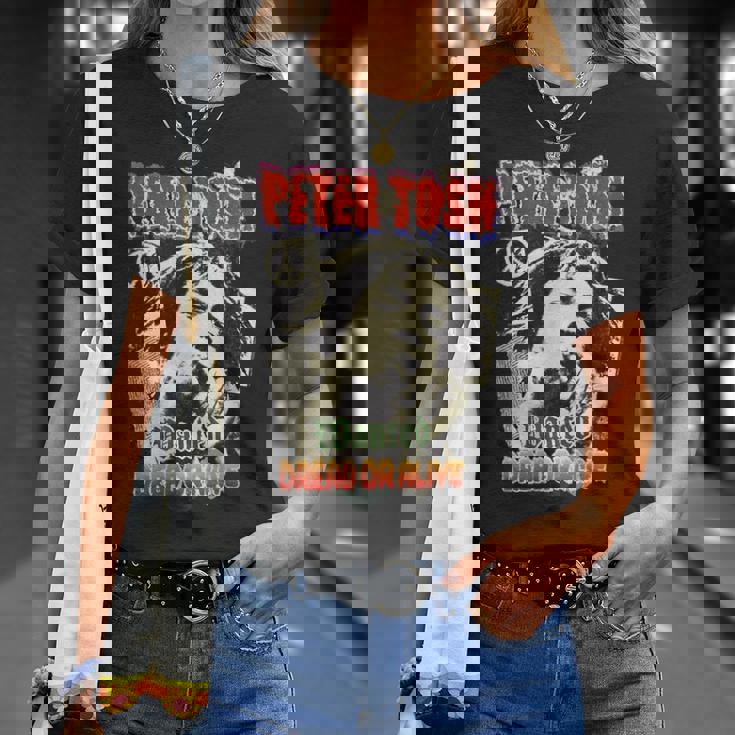 ピーター・トッシュが欲しかったドレッドまたはアライブ写真 リー・ジャッフェ作 Tシャツ 彼女への贈り物