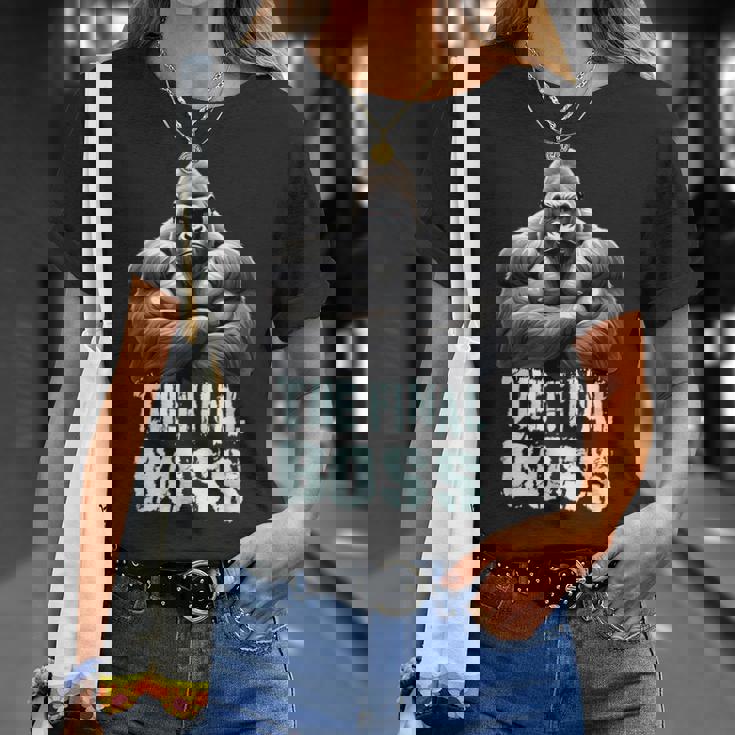 ファイナルボス シルバーバック ゴリラデザイン Tシャツ 彼女への贈り物