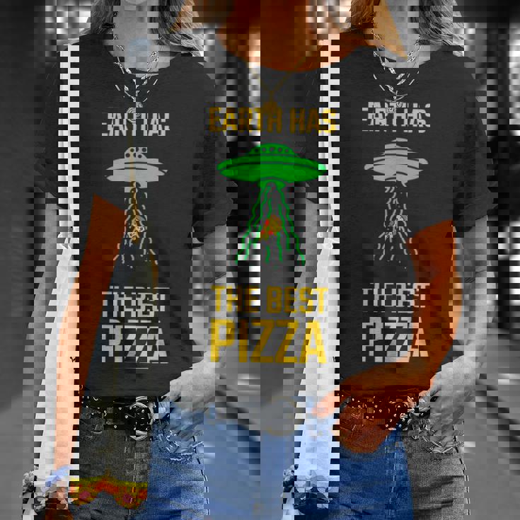 ファニー Ufoピザスペース 宇宙人 地球外生物 Tシャツ 彼女への贈り物