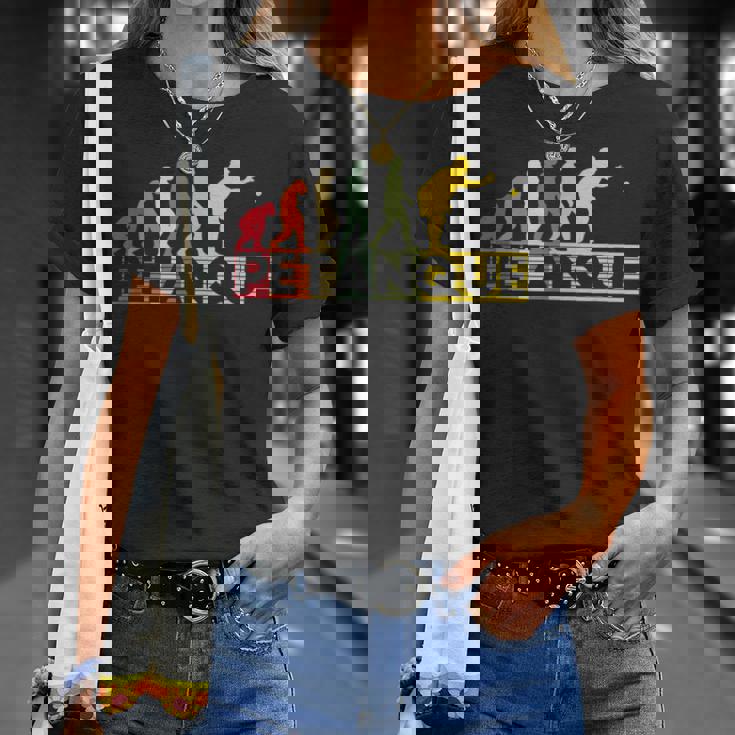 ファニー ペタンク シャツ ヒューマン エボリューション メンズ レディース ボーイズ ガールズ Tシャツ 彼女への贈り物