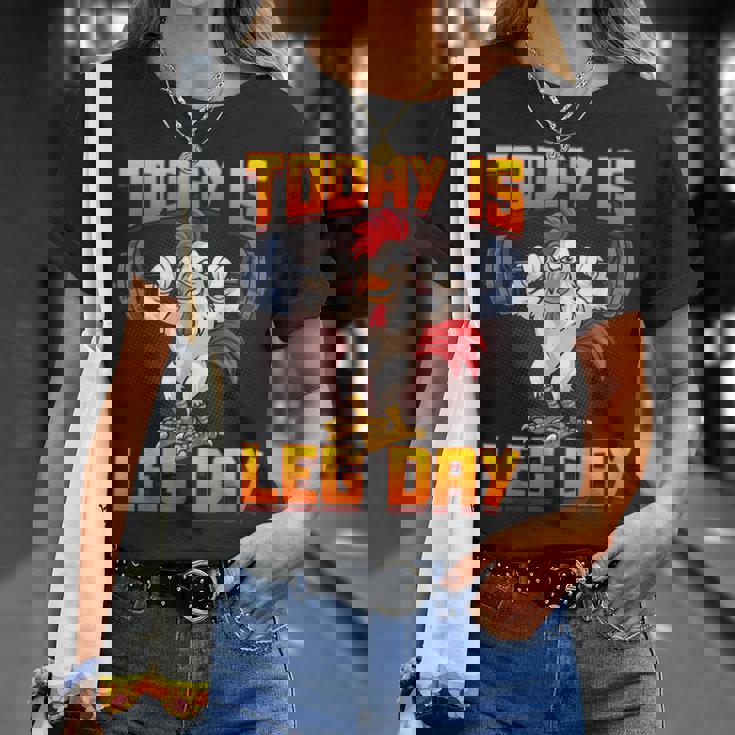 ファニーレッグデイチキンレッグスクワットジム Tシャツ 彼女への贈り物