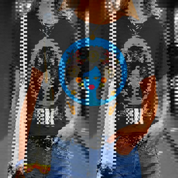 ファンク ソウルフル・ジャズ カラフル・ミュージック Tシャツ 彼女への贈り物