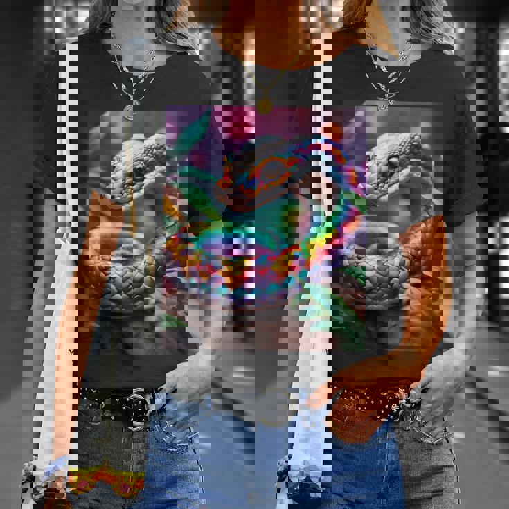 ファンタジー かわいい 鮮やかな蛇の葉 Tシャツ 彼女への贈り物