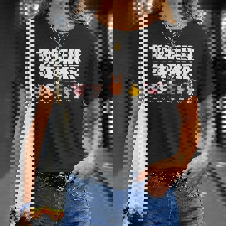 ファームアニマルサウンドoink Baa Neigh Cluck Moo 幼児農家 Tシャツ 彼女への贈り物