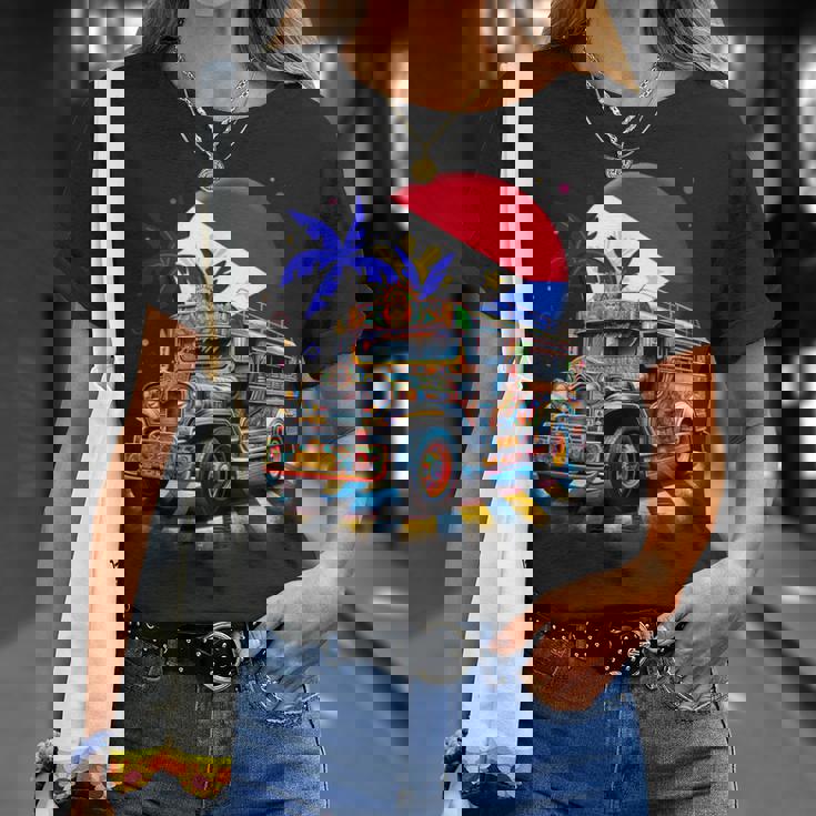 フィリピン 国旗 誇り フィリピン フィリピン ジープニー Tシャツ 彼女への贈り物