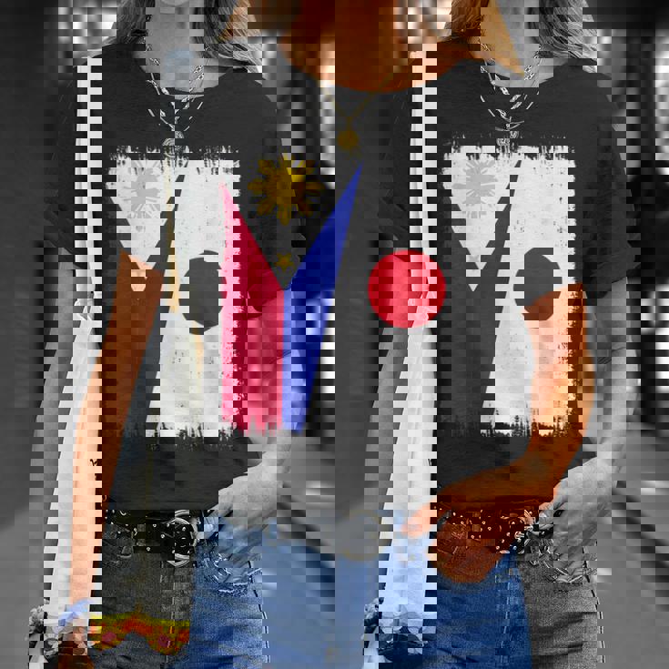 フィリピン 日本 ハーフフラッグ ウェア フィリピン ジャパニーズルーツ Tシャツ 彼女への贈り物