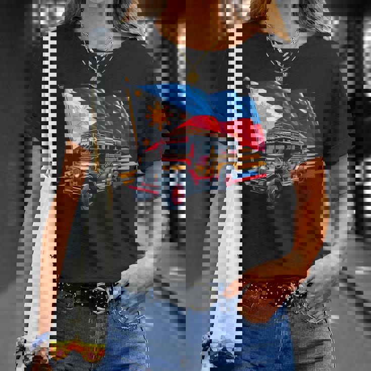 フィリピン国旗 誇り高きフィリピン土産 フィリピンジープニー Tシャツ 彼女への贈り物