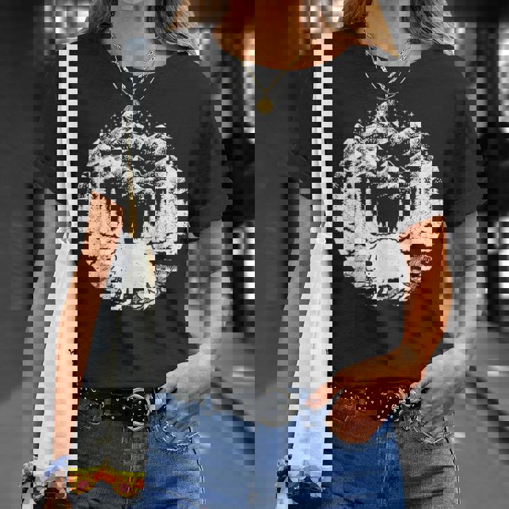 フォレストマウンテンの面白いスクオンク 星 Cryptid 内向性 Tシャツ 彼女への贈り物