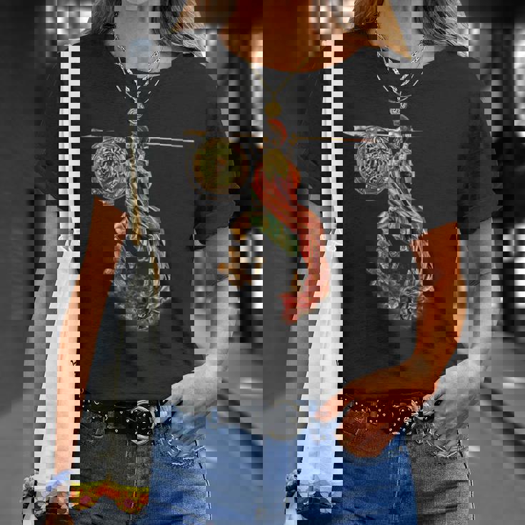 フクロウと槍のアテナ Tシャツ 彼女への贈り物