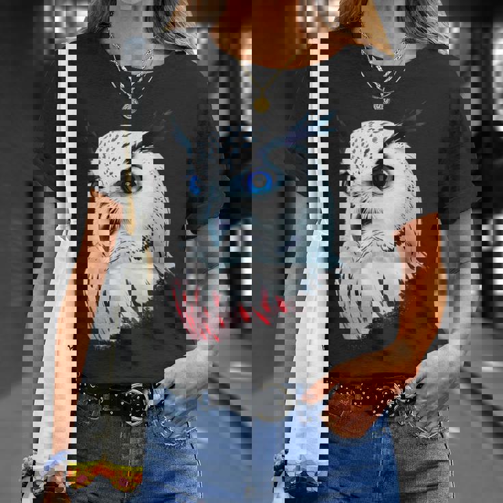 フクロウの傑作 雪フクロウ 鳥アート 動物 雪フクロウ Tシャツ 彼女への贈り物