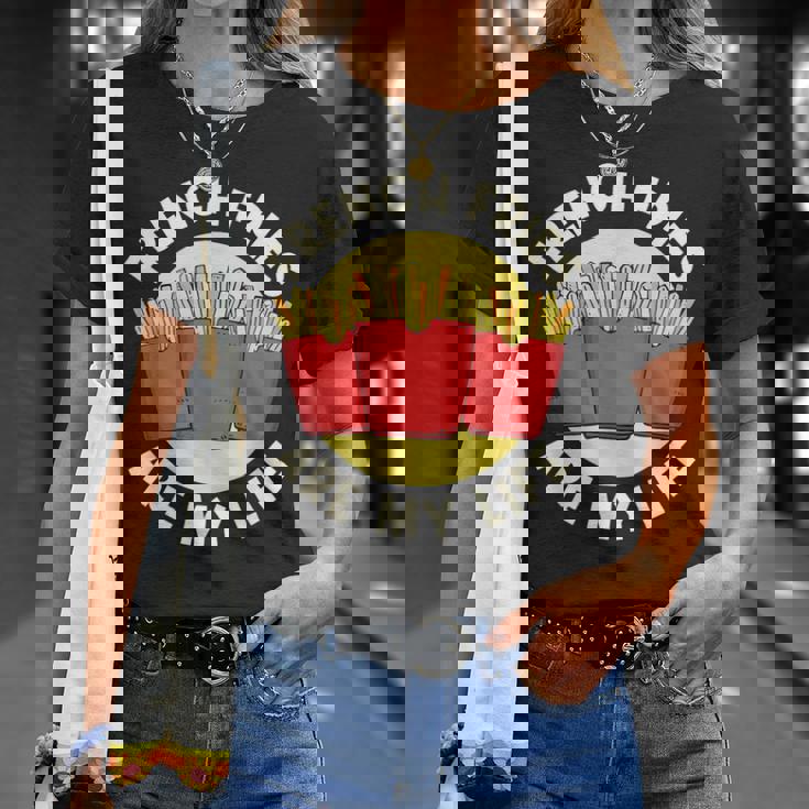 フライドポテト フライドポテトは私の人生 フライドポテト Tシャツ 彼女への贈り物