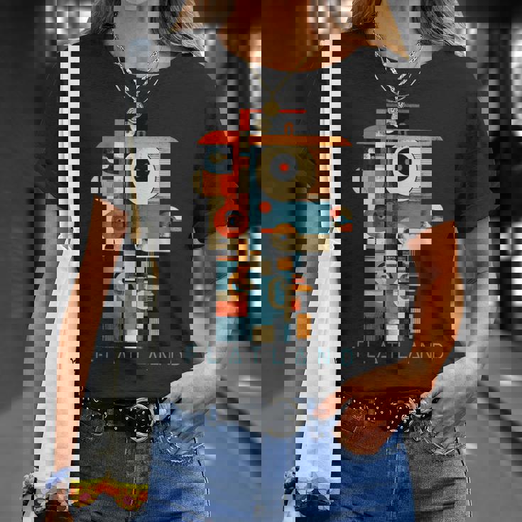 フラットランド エドウィン・A・アボット作 多次元のロマンス Tシャツ 彼女への贈り物