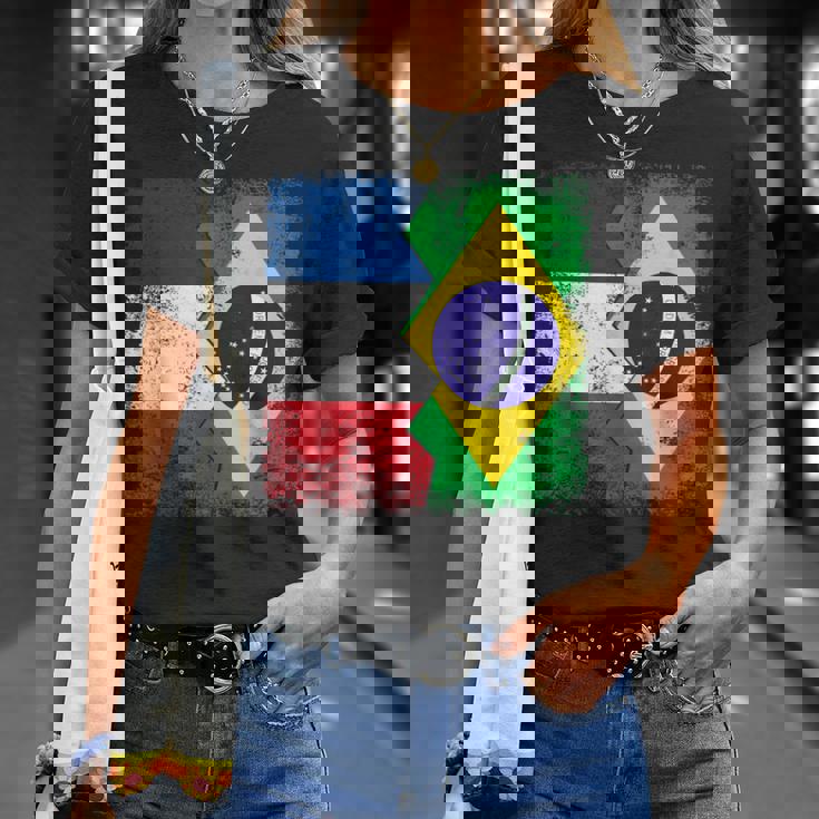 フランス ブラジルの旗 Tシャツ 彼女への贈り物