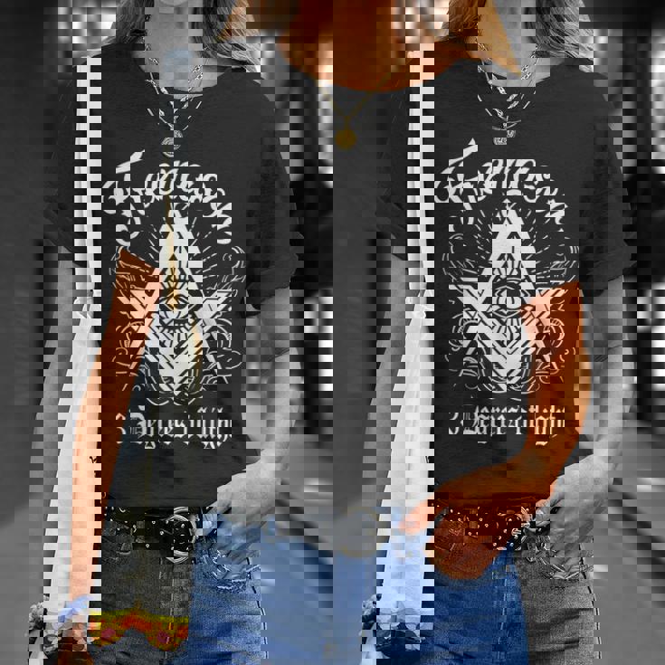 フリーメイソン ロッジ フリーメイソン エンブレム メイソン 3度 ライト Tシャツ 彼女への贈り物