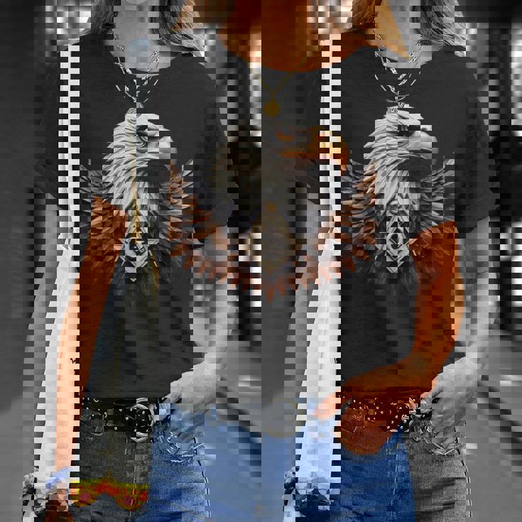 フリーメイソンs&C「知恵を持ったワシ」のシンボル。 Tシャツ 彼女への贈り物