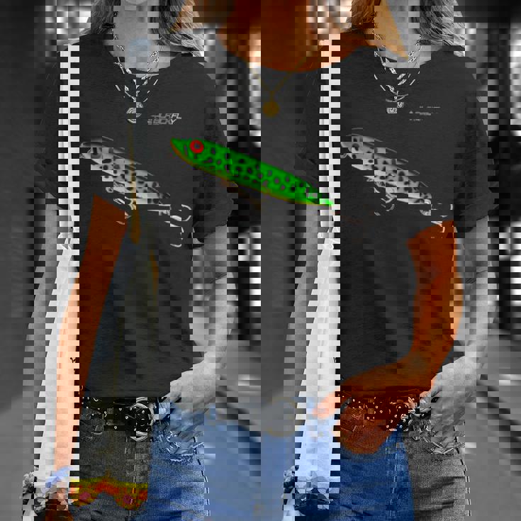 ブユバス釣りギフトトップウォータールアースプーク Tシャツ 彼女への贈り物