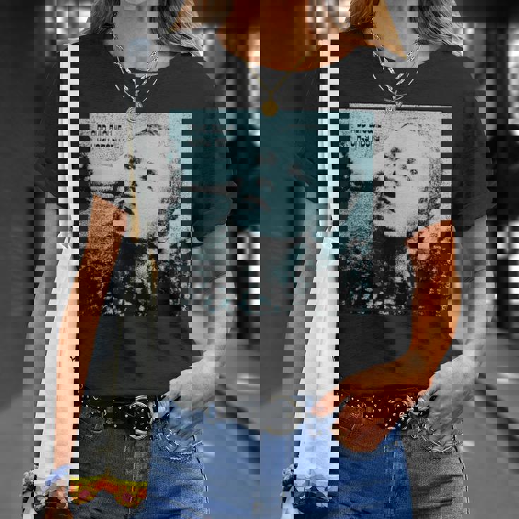 ブライアン・ウォードによるデヴィッド・ボウイ ハンキードリー ブルー 写真 Tシャツ 彼女への贈り物