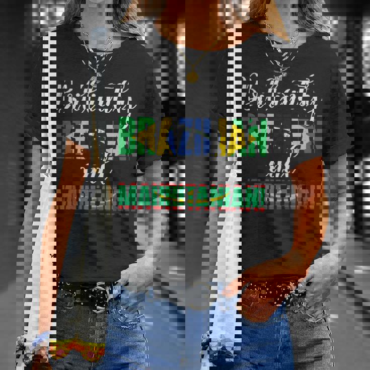 ブラジルとモーリタニアの混合国籍が見事に 長袖tシャツ Tシャツ 彼女への贈り物