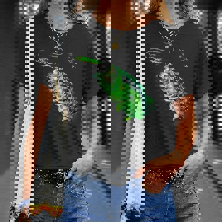 ブラックフライのトップウォータースプークを備えた新しいバスフィッシングシャツ Tシャツ 彼女への贈り物