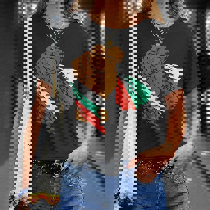 ブルガリア 国旗 パワーハンドフィスト ブルガリアルーツ ブルガリアプライド Tシャツ 彼女への贈り物