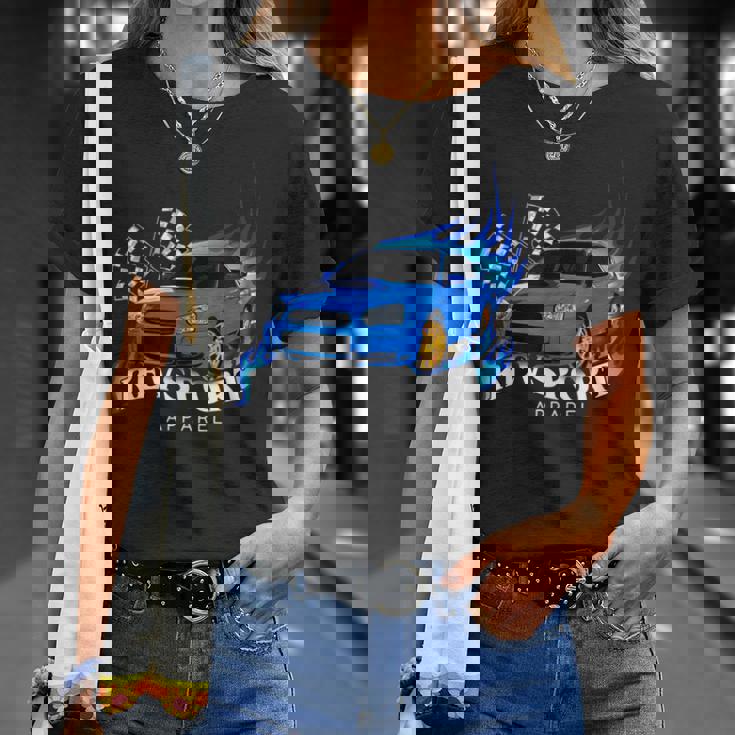 ブルー WrxSti Tシャツ 彼女への贈り物