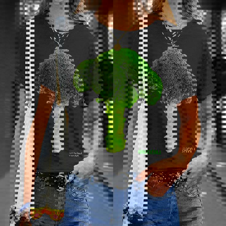 ブロッコリー 大 写真 & 文字 Broccoli Big Photo & Text Tシャツ 彼女への贈り物