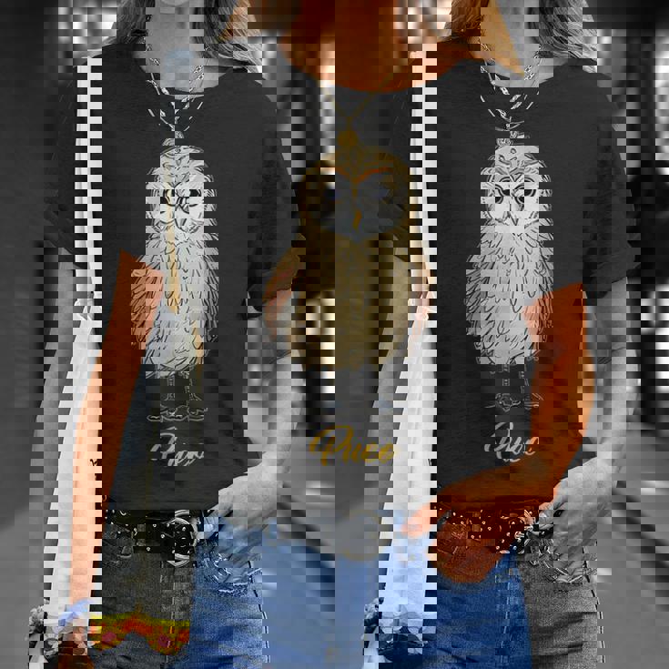 プエオ ハワイアンショートイヤーフクロウ Tシャツ 彼女への贈り物