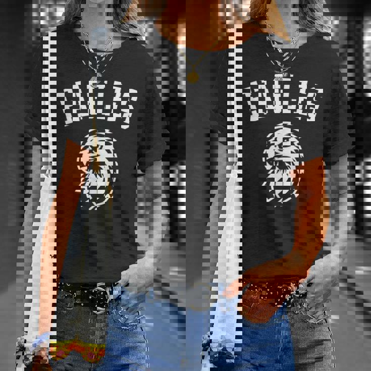 プレーヤーとファンのためのイーグルスマスコット Tシャツ 彼女への贈り物