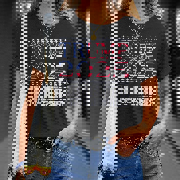 プロトランプシャツ2024 大統領トランプの帰還 2025 Tシャツ 彼女への贈り物