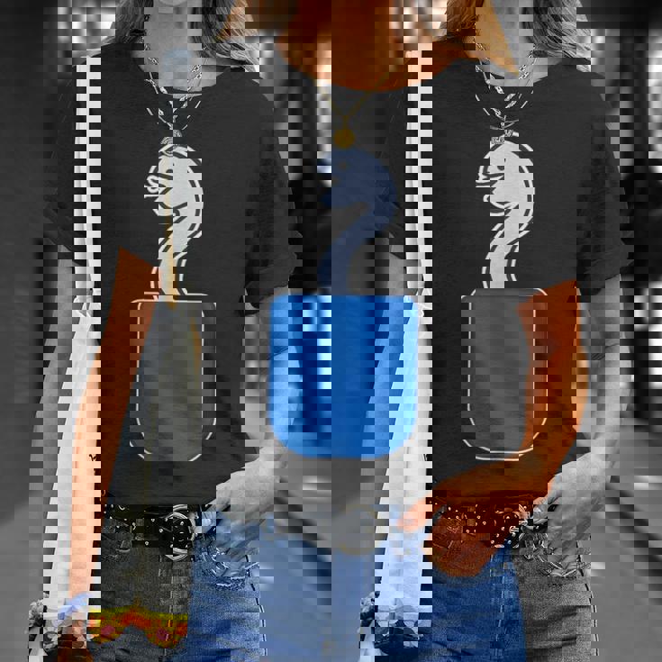 ヘビ 蛇（巳年）《いん ざ ポケット》ワンポイント 胸【どうぶつ フレンズ】動物 ポップ かわいい イラスト Tシャツ 彼女への贈り物