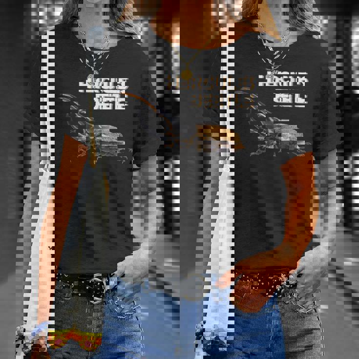 ヘラクレスカブトムシの写真 Tシャツ 彼女への贈り物