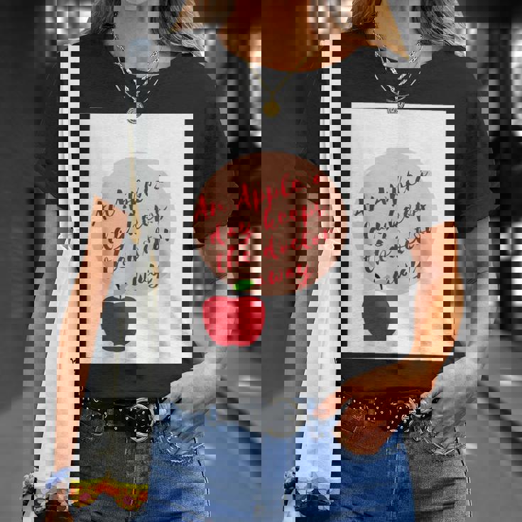 ヘルシーシャツアップル 最新 医者を遠ざける Tシャツ 彼女への贈り物