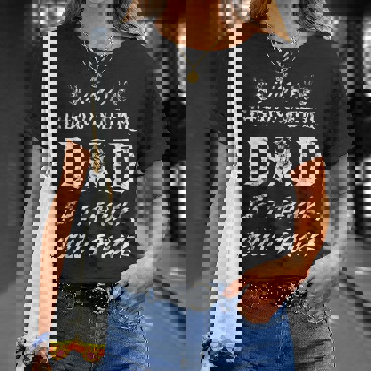 メンズ ヘヴィメタルをロックしたらヘヴィメタルお父さんだ Tシャツ 彼女への贈り物