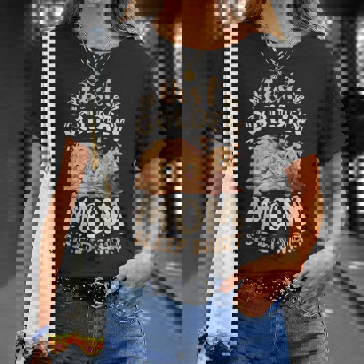 ベスト・ゴールデン・ママ、子犬とゴールデン・レトリーバー Tシャツ 彼女への贈り物