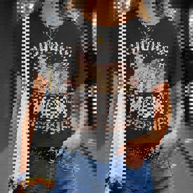 ベスト・チワワ・ママ・スリープ・シャツ、子犬と犬 Tシャツ 彼女への贈り物