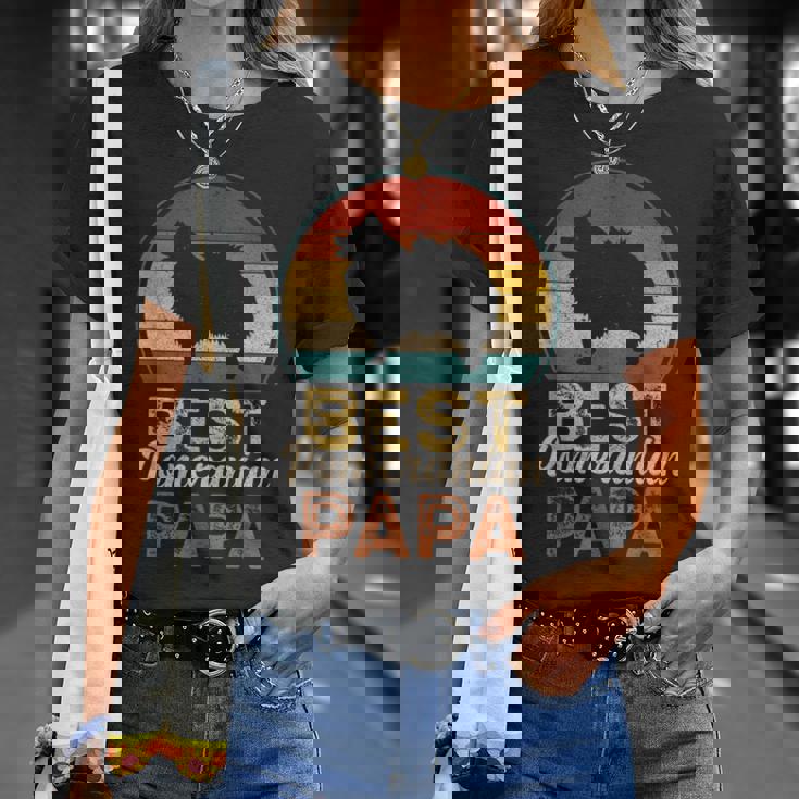 ベスト・ポメラニアン・パパ 父の日 ポム・ドッグ Tシャツ 彼女への贈り物