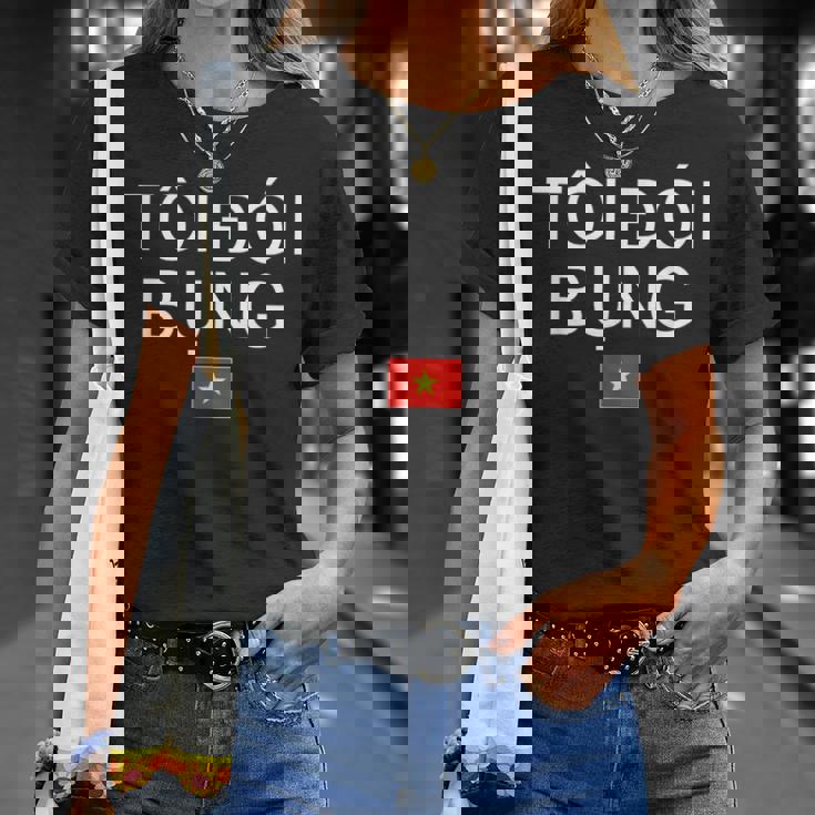 ベトナム語でお腹が空いた ベトナム Tシャツ 彼女への贈り物