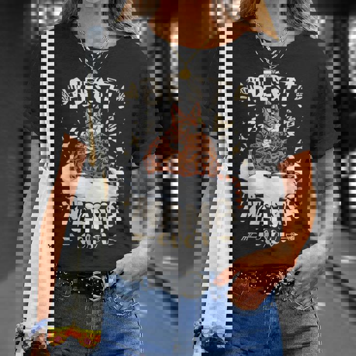 ベンガル猫のお母さんと子猫、母の日、お母さん Tシャツ 彼女への贈り物